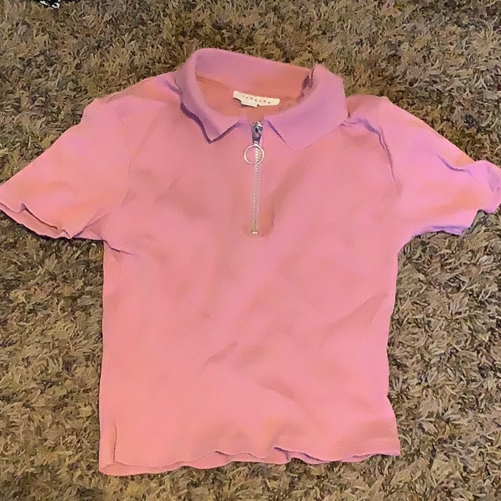 Cute Pink Topshop Croptop w/zipper